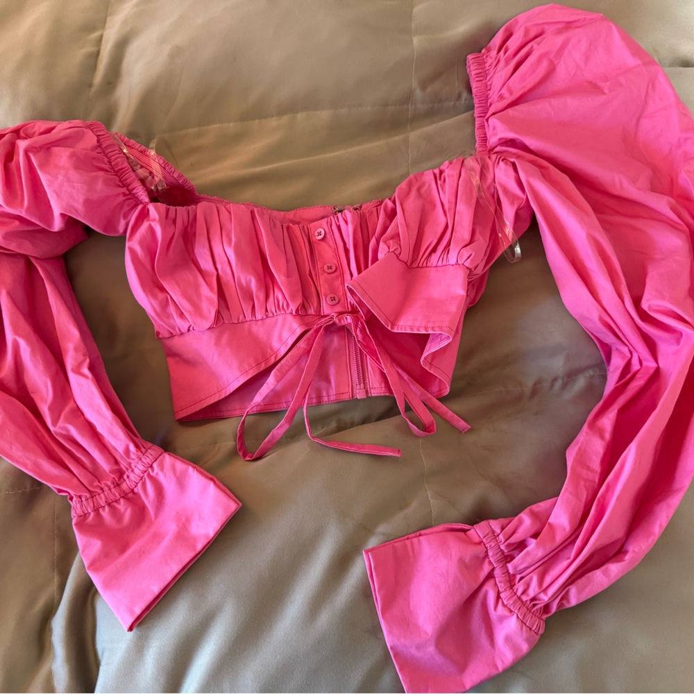 Pink Off-Shoulder Blouse